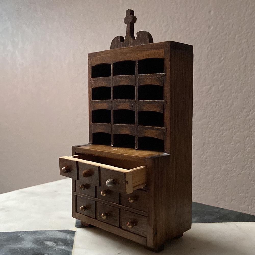 Antique doll hutch